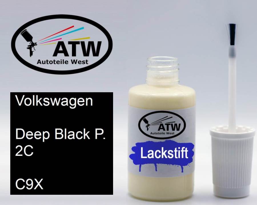 Volkswagen, Deep Black P. 2C, C9X: 20ml Lackstift, von ATW Autoteile West.